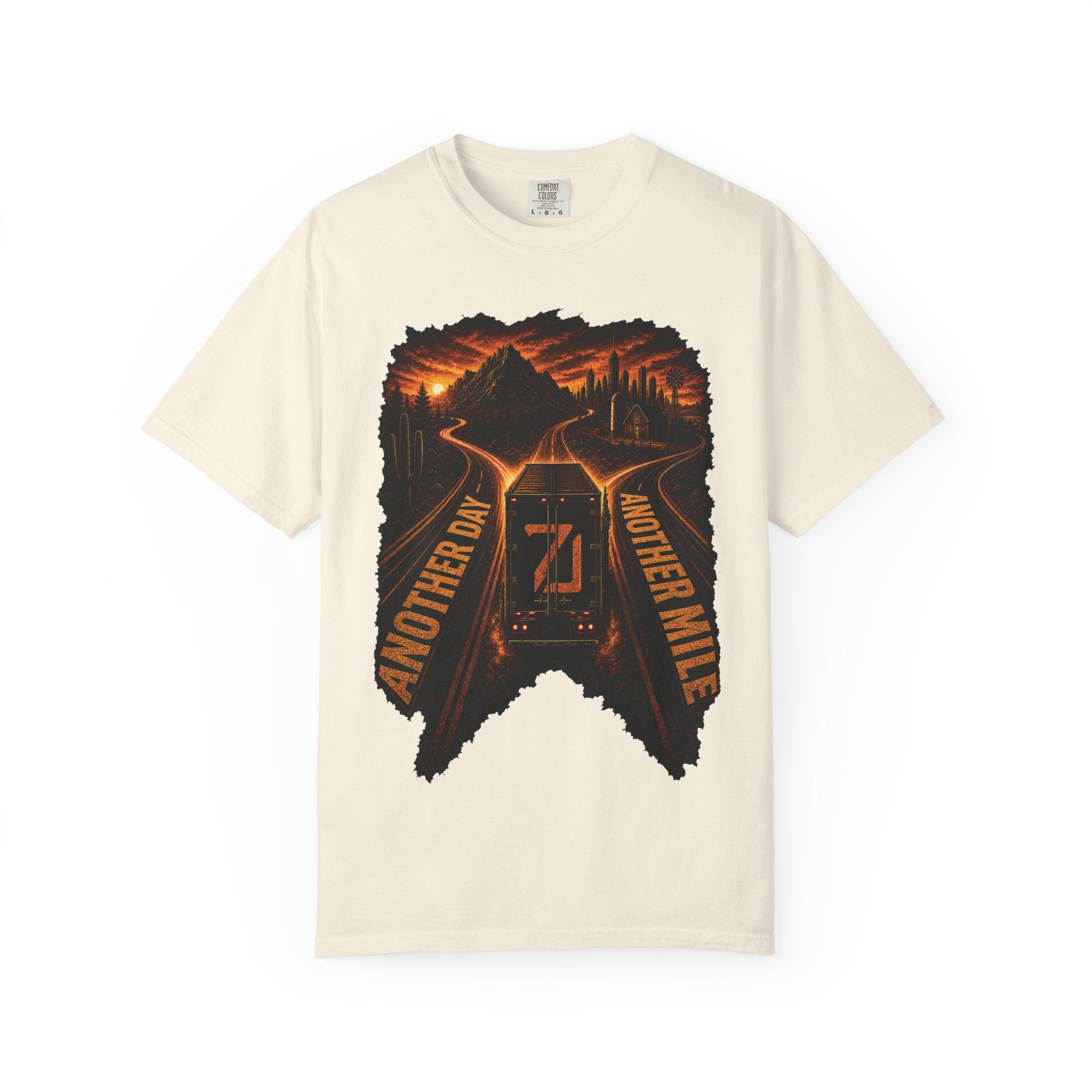 Another Day Another Mile T-shirt | Road, Mountains, Sunrise Graphic