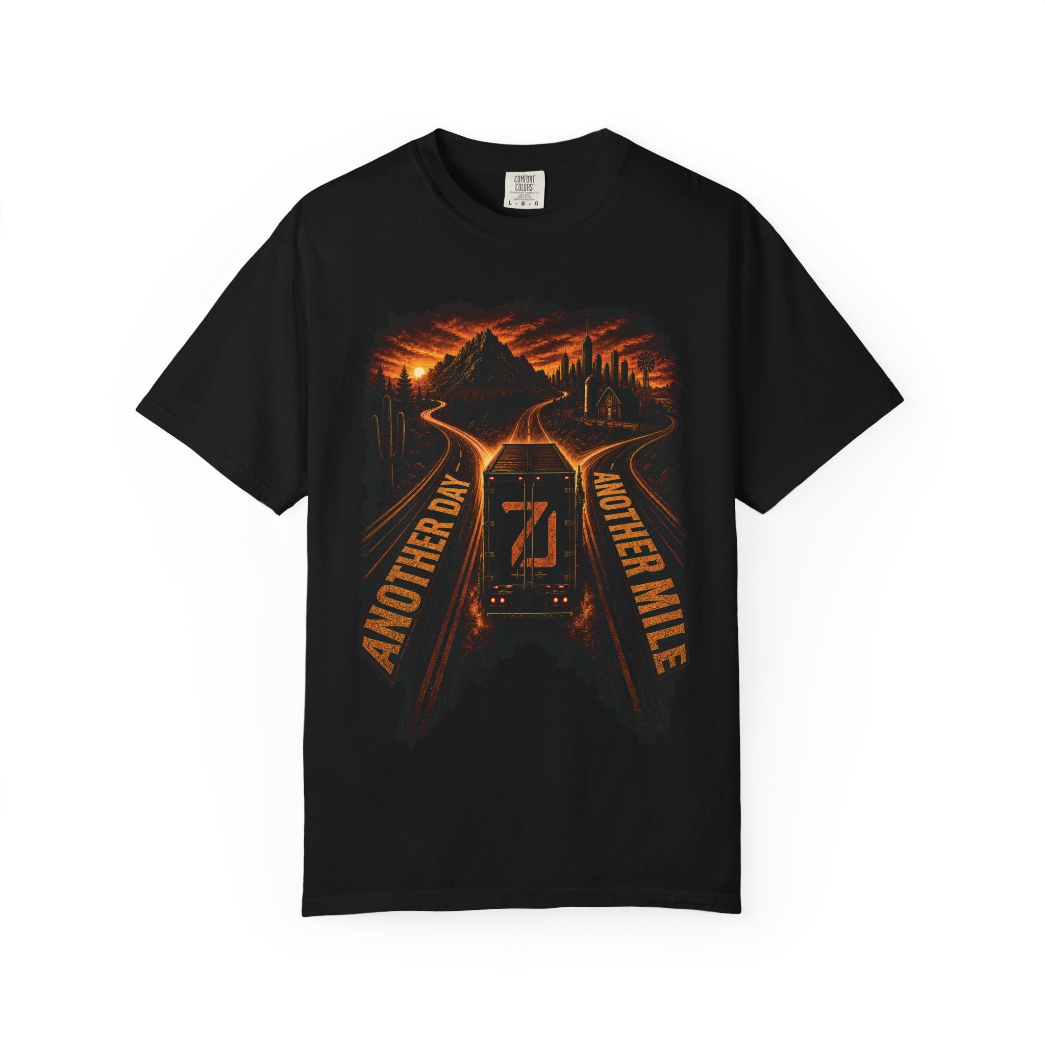 Another Day Another Mile T-shirt | Road, Mountains, Sunrise Graphic