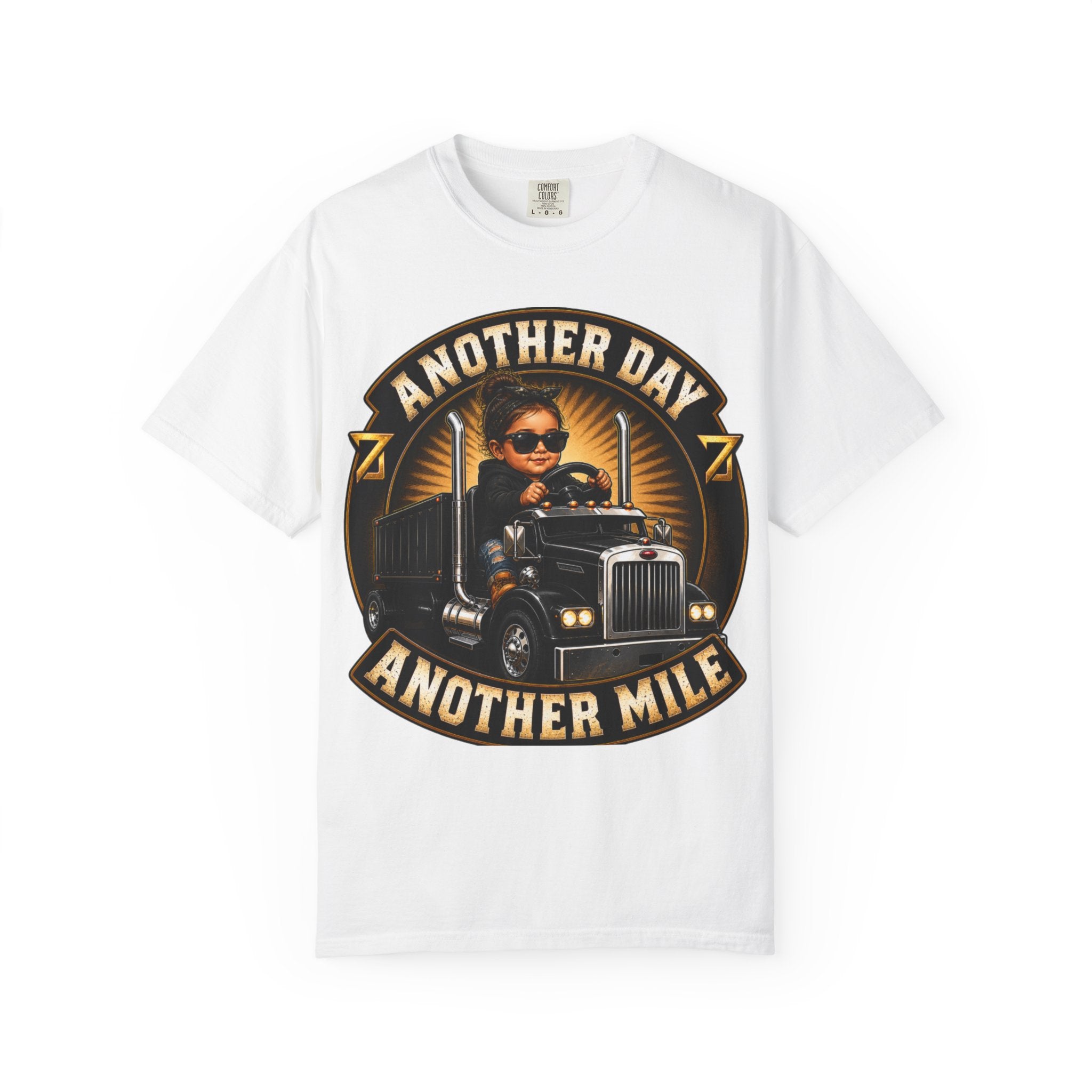 Another Day Another Mile trucker graphic T-shirt | Semi Truck Driver tee