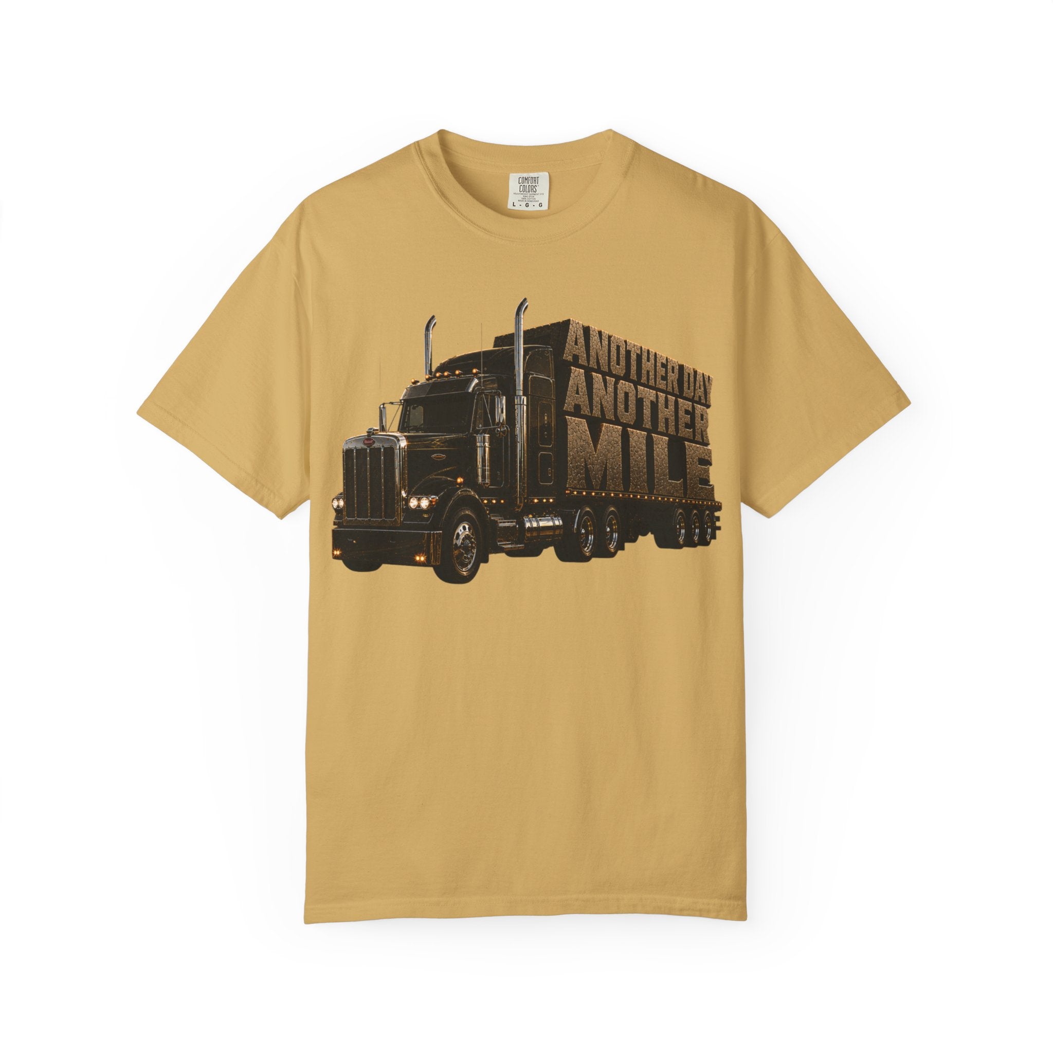 Another Day Another Mile trucker sunset T-Shirt | semi truck driving shirt