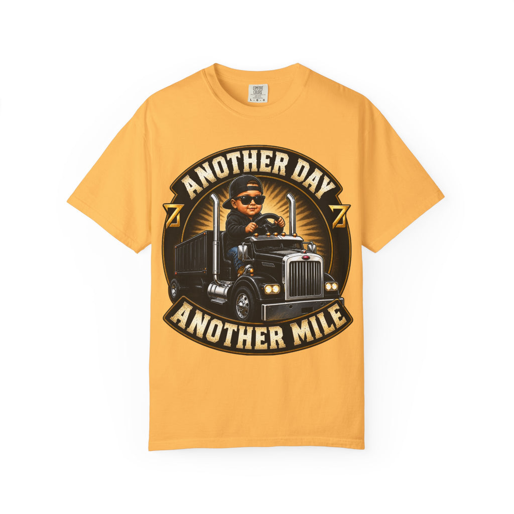 Another Day Another Mile trucker graphic T-Shirt | semi truck driver shirt