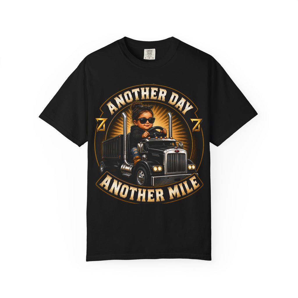 Another Day Another Mile trucker graphic T-shirt | Semi Truck Driver tee