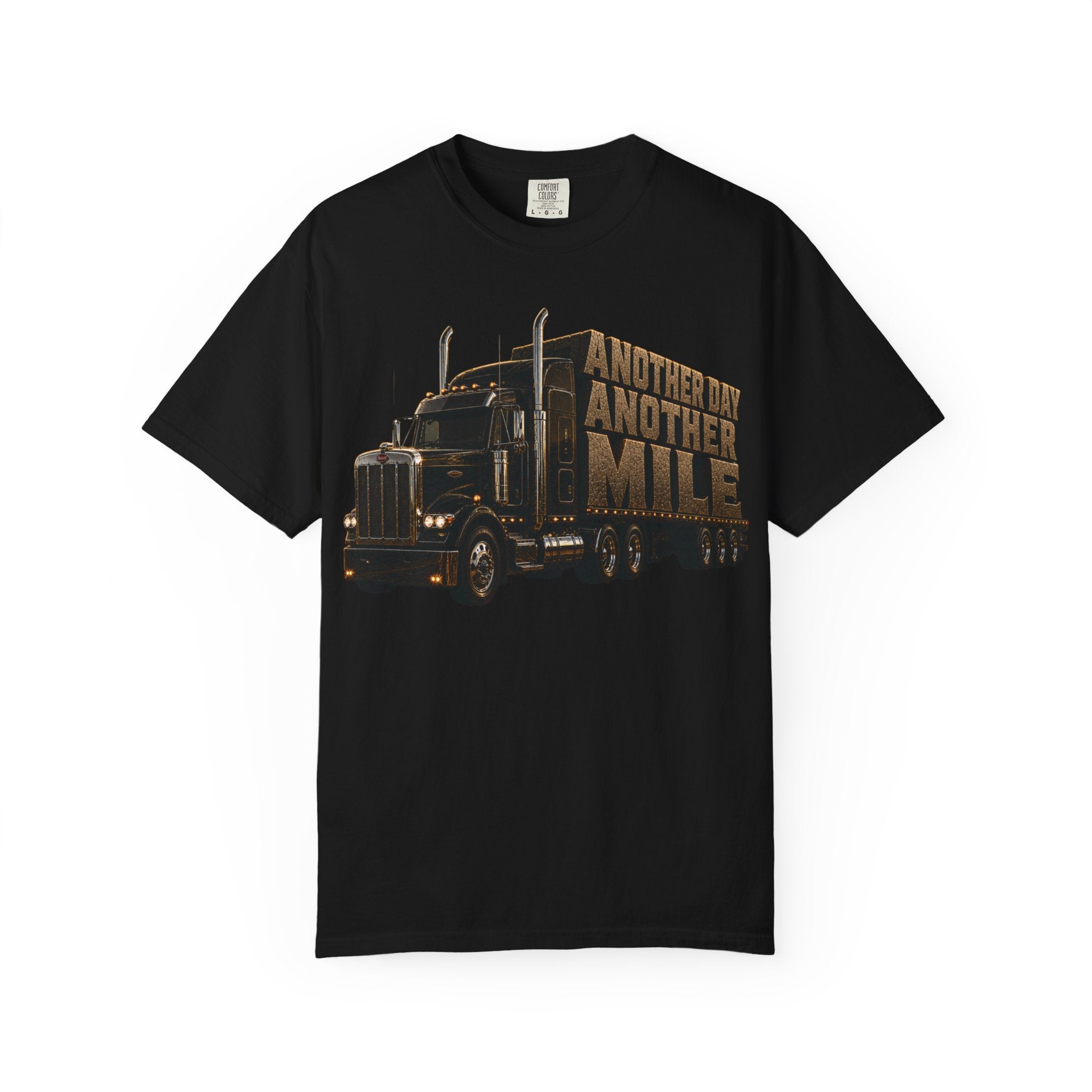 Another Day Another Mile trucker sunset T-Shirt | semi truck driving shirt