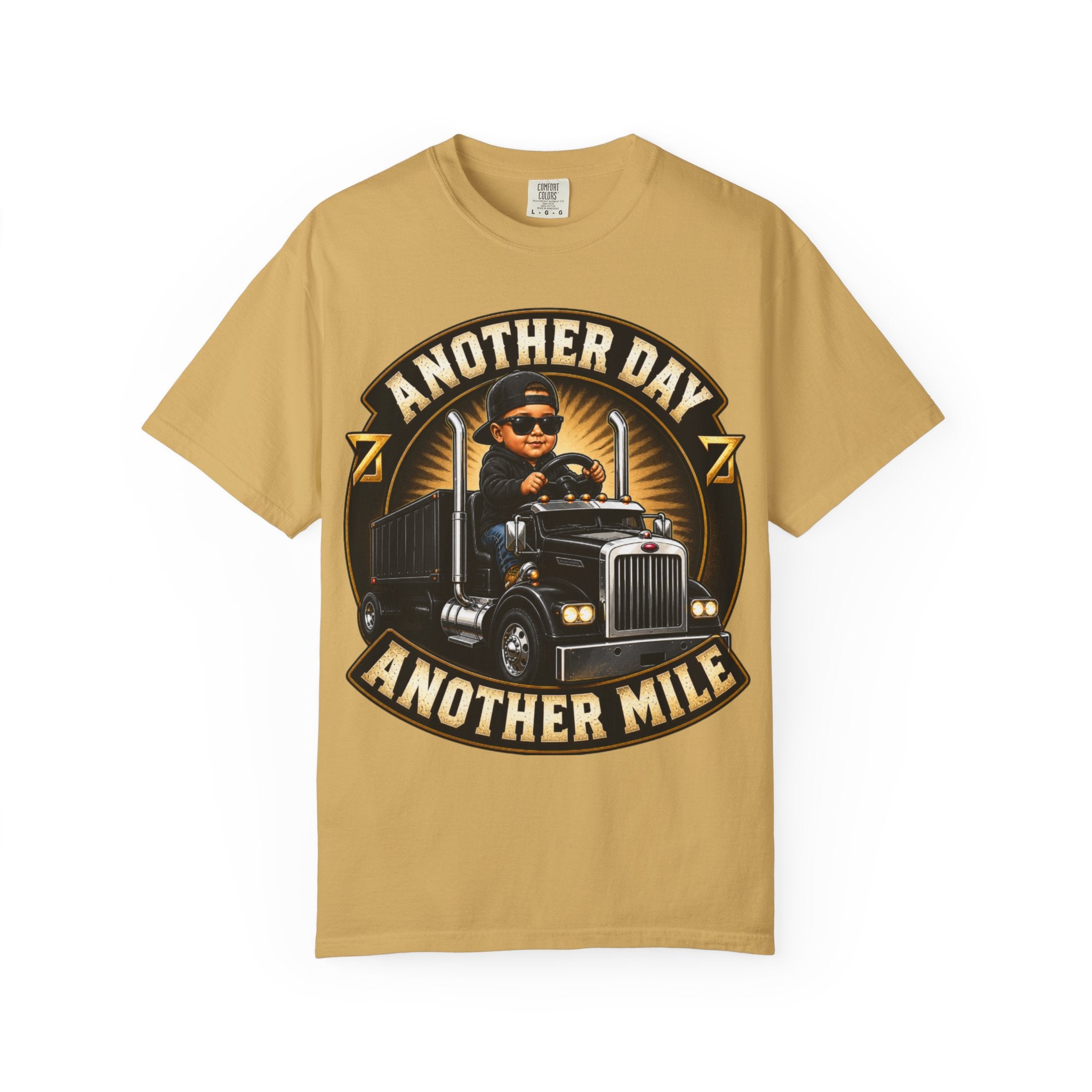 Another Day Another Mile trucker graphic T-Shirt | semi truck driver shirt