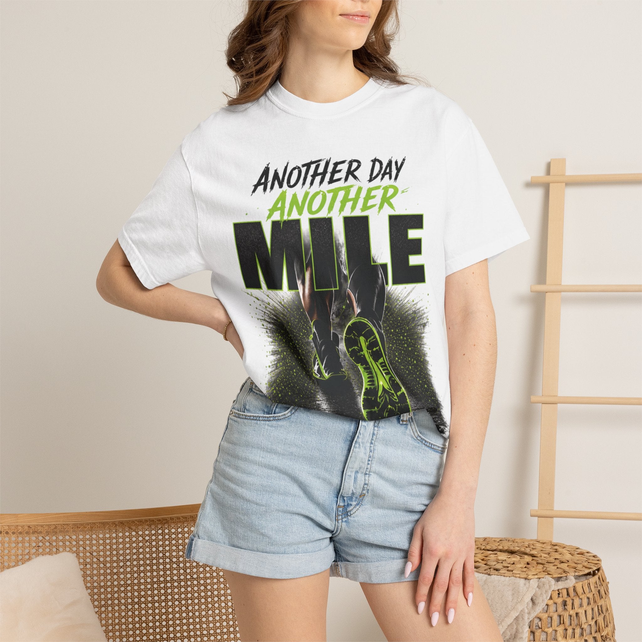 Another Day Another Mile T-Shirt | Running Motivational Graphic
