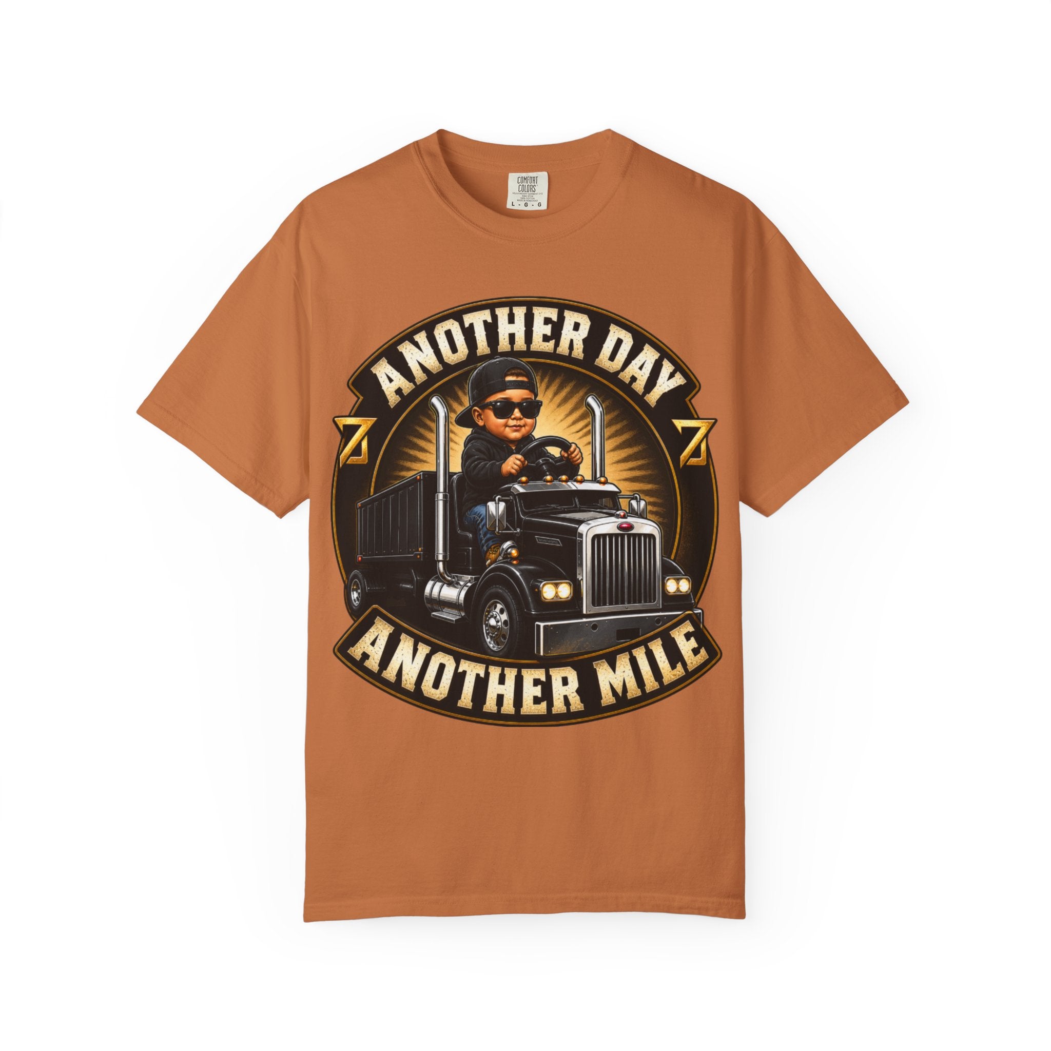 Another Day Another Mile trucker graphic T-Shirt | semi truck driver shirt