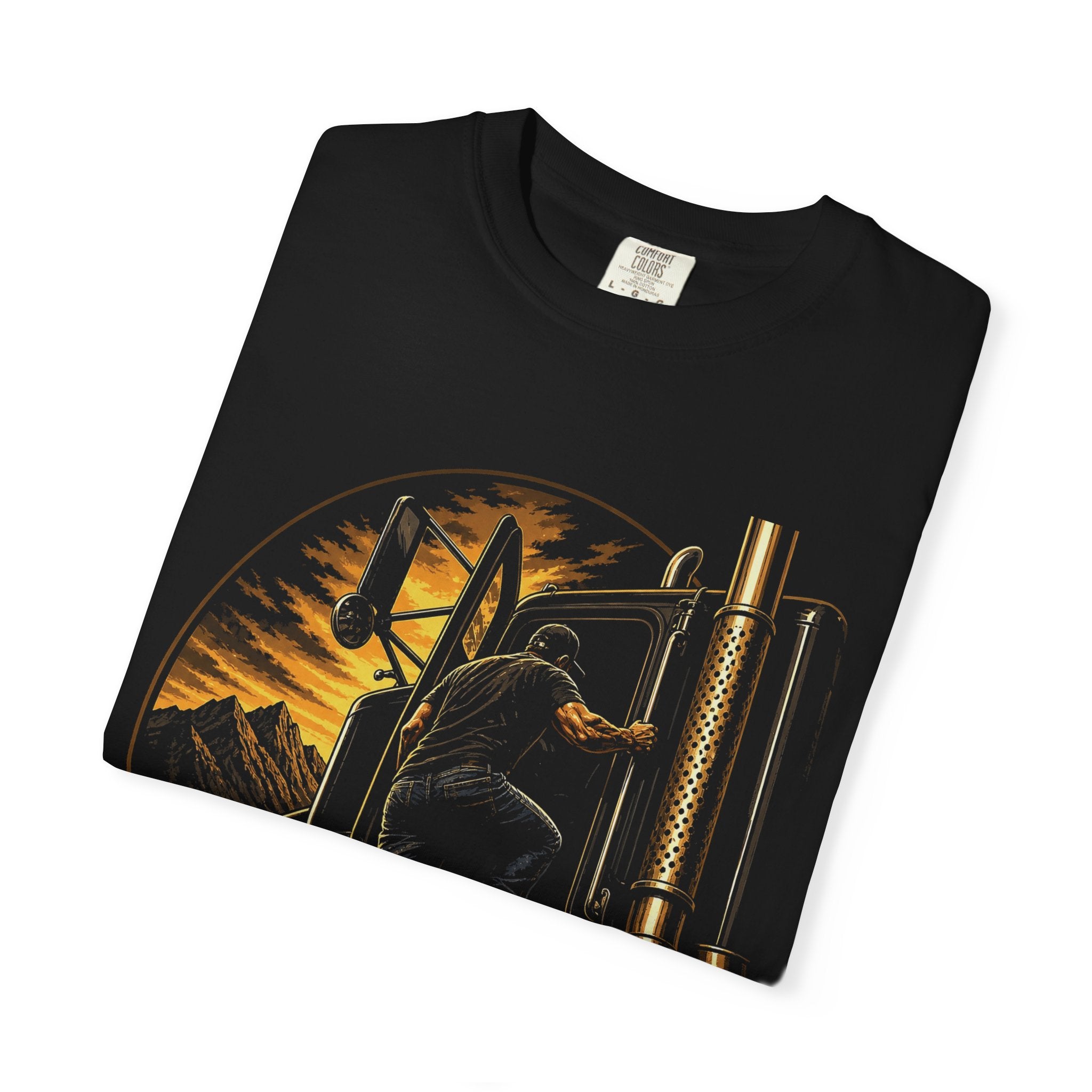 Another Day Another Mile trucker sunset T-Shirt | semi truck driving shirt