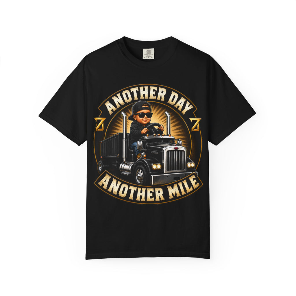 Another Day Another Mile trucker graphic T-Shirt | semi truck driver shirt