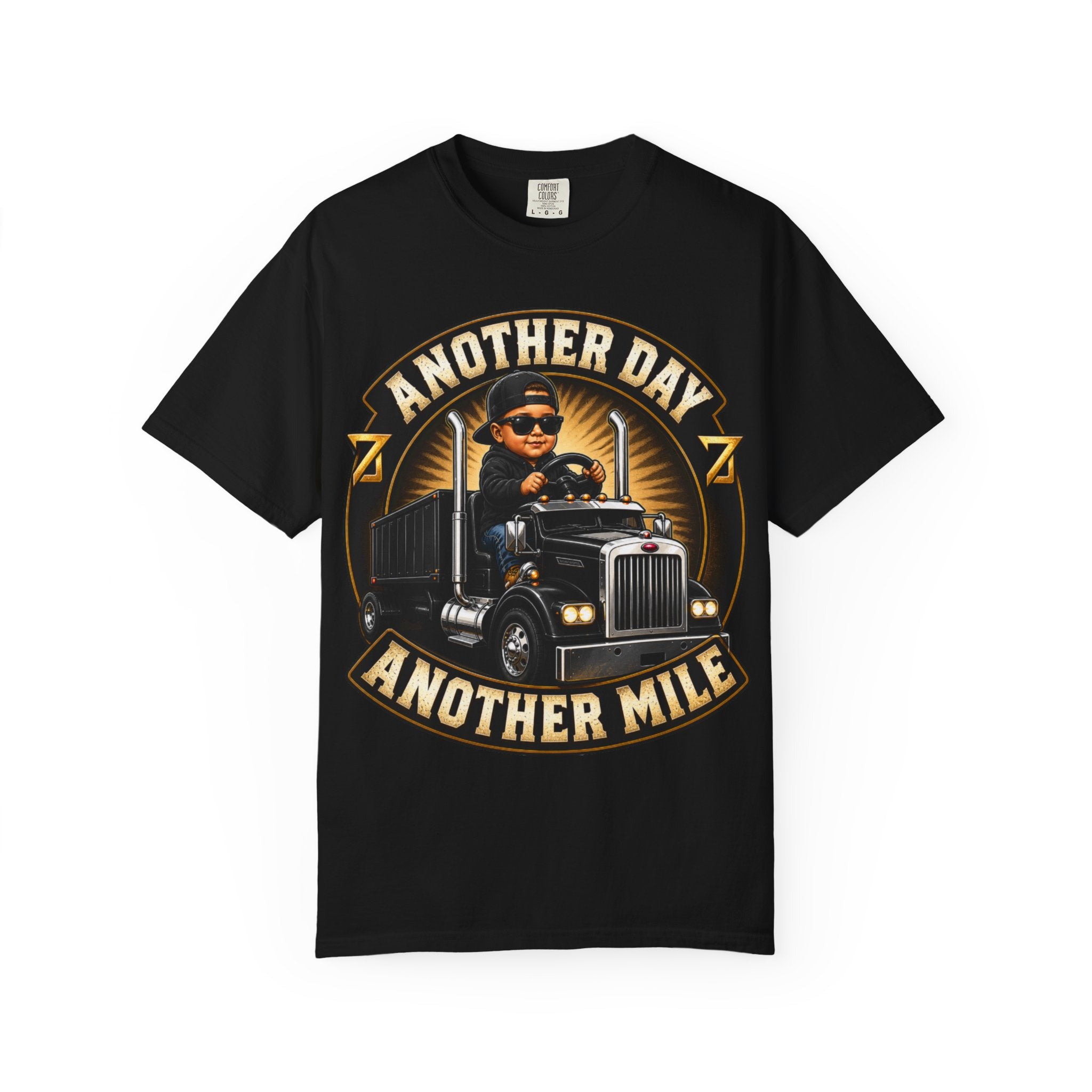 Another Day Another Mile trucker graphic T-Shirt | semi truck driver shirt