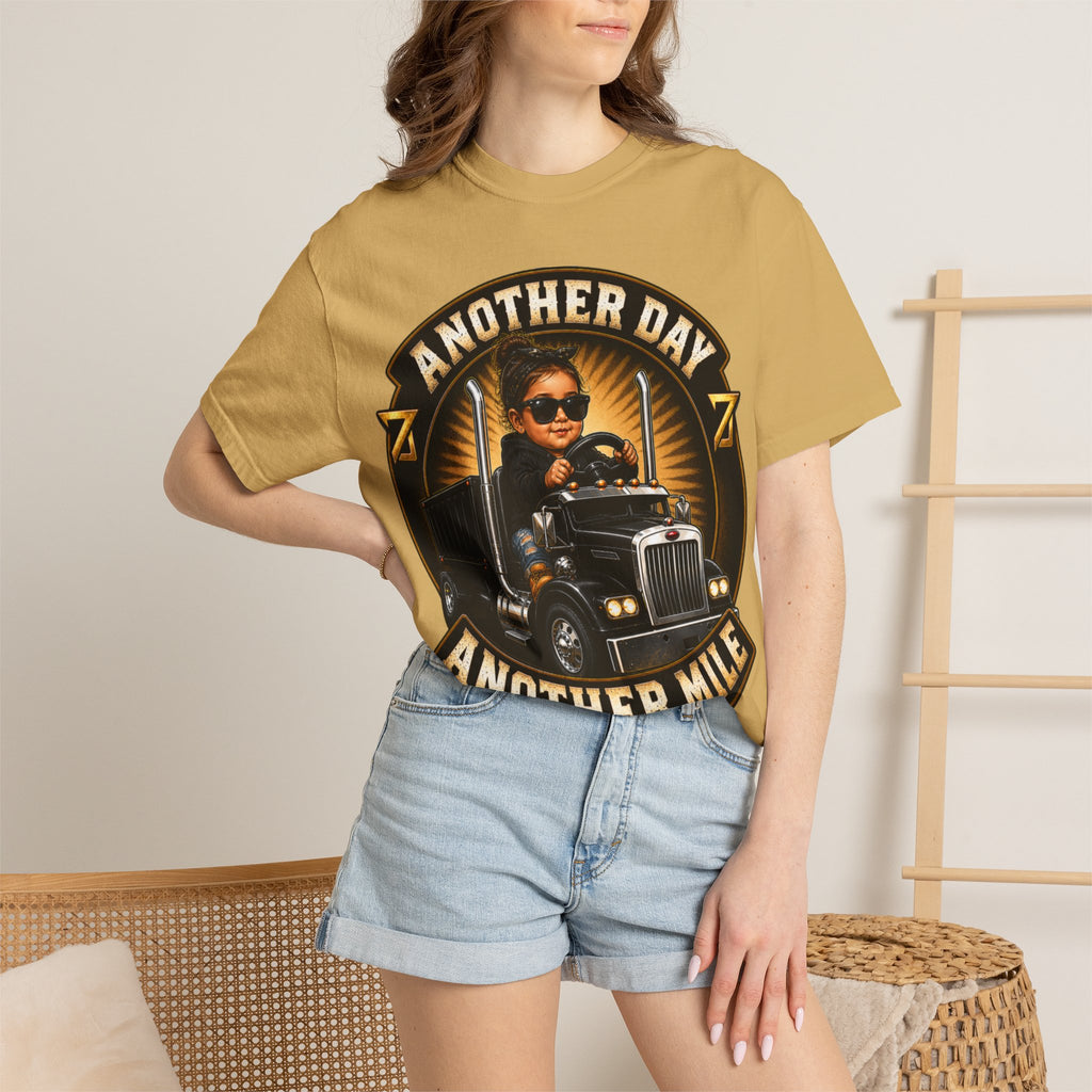 Another Day Another Mile trucker graphic T-shirt | Semi Truck Driver tee