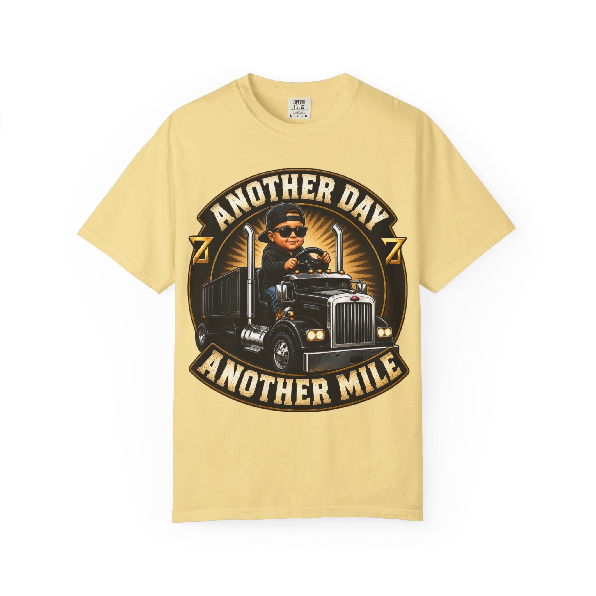 Another Day Another Mile trucker graphic T-Shirt | semi truck driver shirt