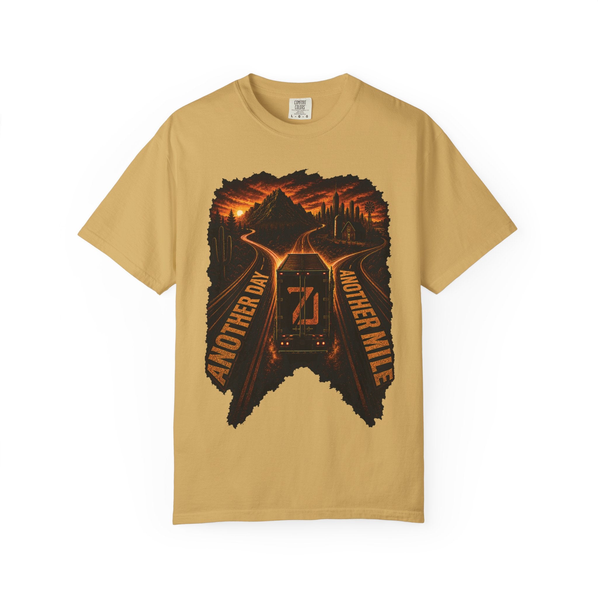 Another Day Another Mile T-shirt | Road, Mountains, Sunrise Graphic