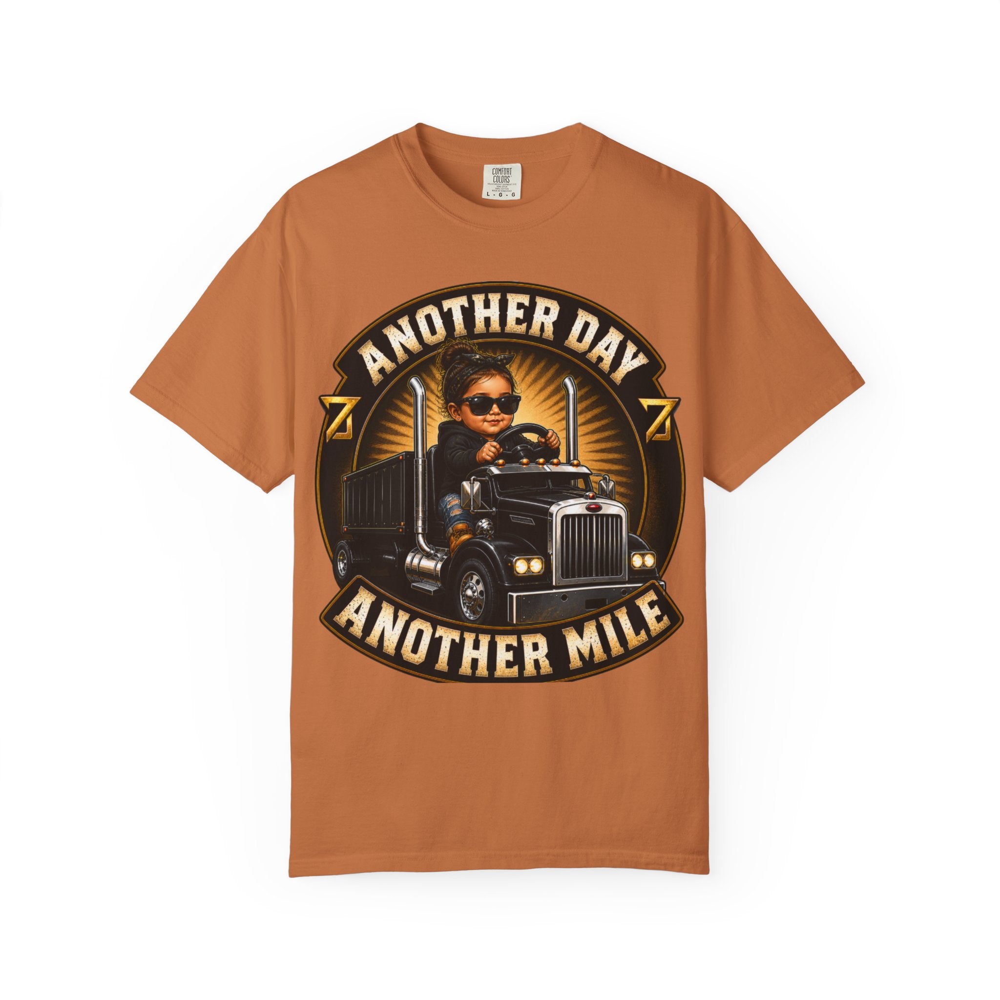 Another Day Another Mile trucker graphic T-shirt | Semi Truck Driver tee