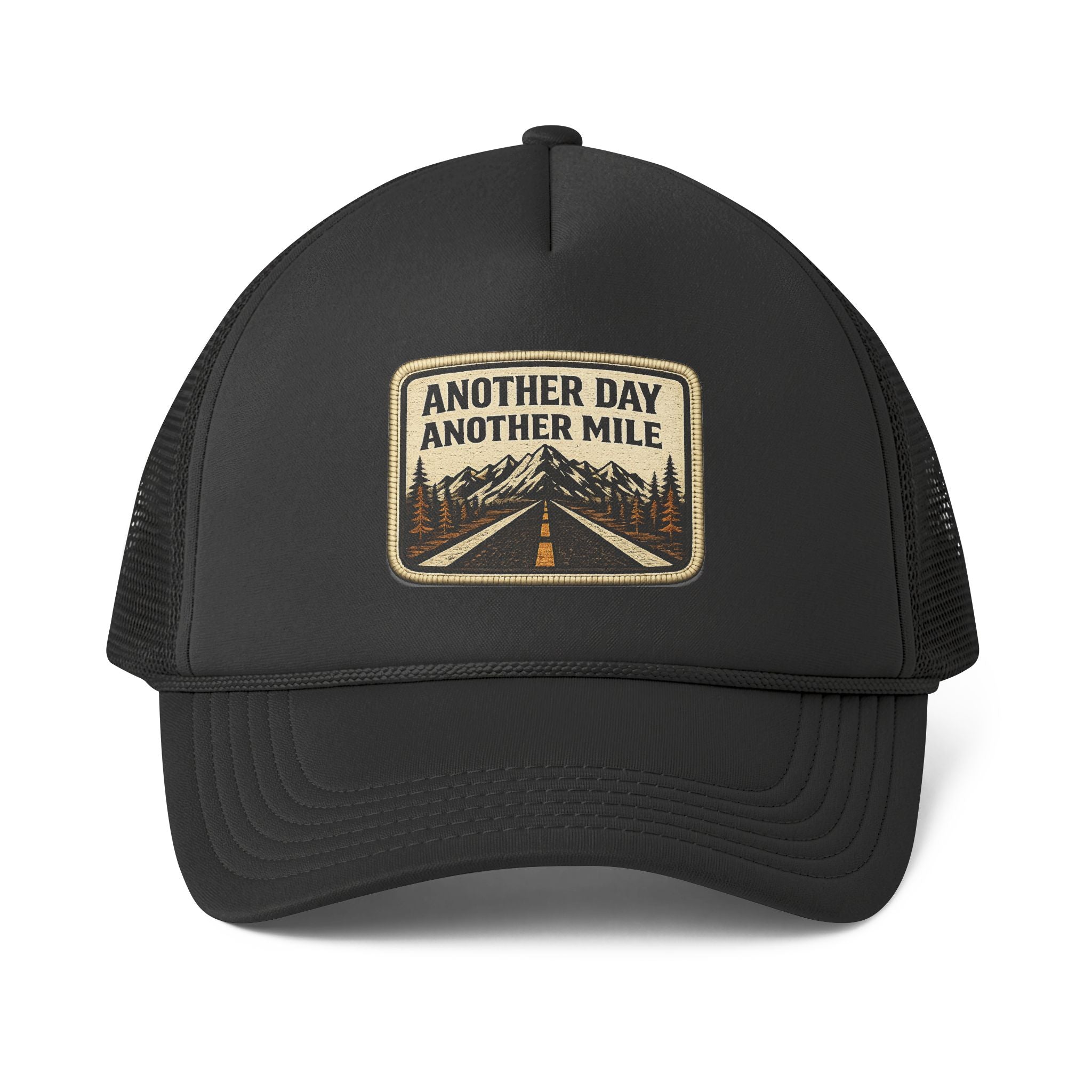 Another Day Another Mile Trucker Cap | Road Trip Adventure Patch hat