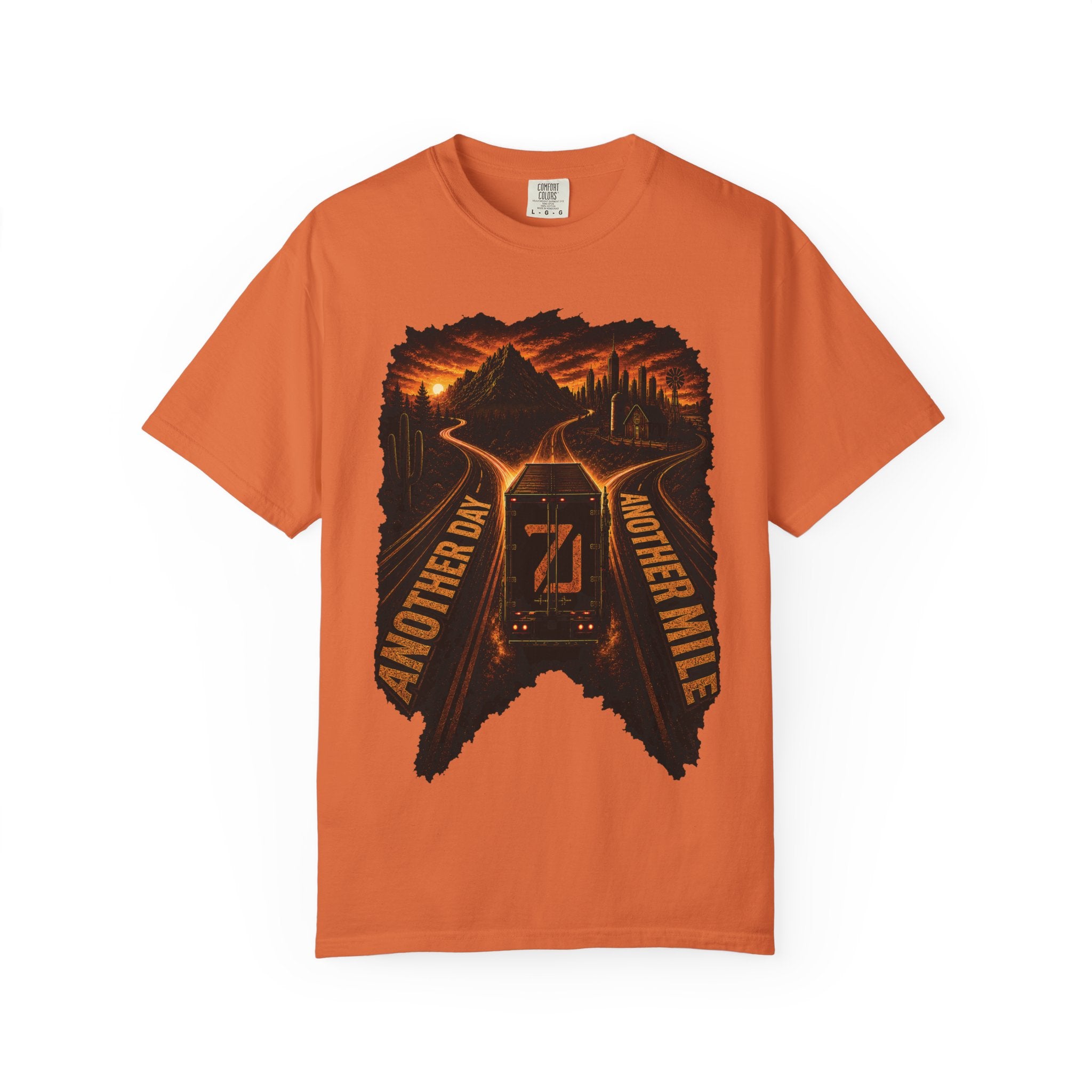 Another Day Another Mile T-shirt | Road, Mountains, Sunrise Graphic