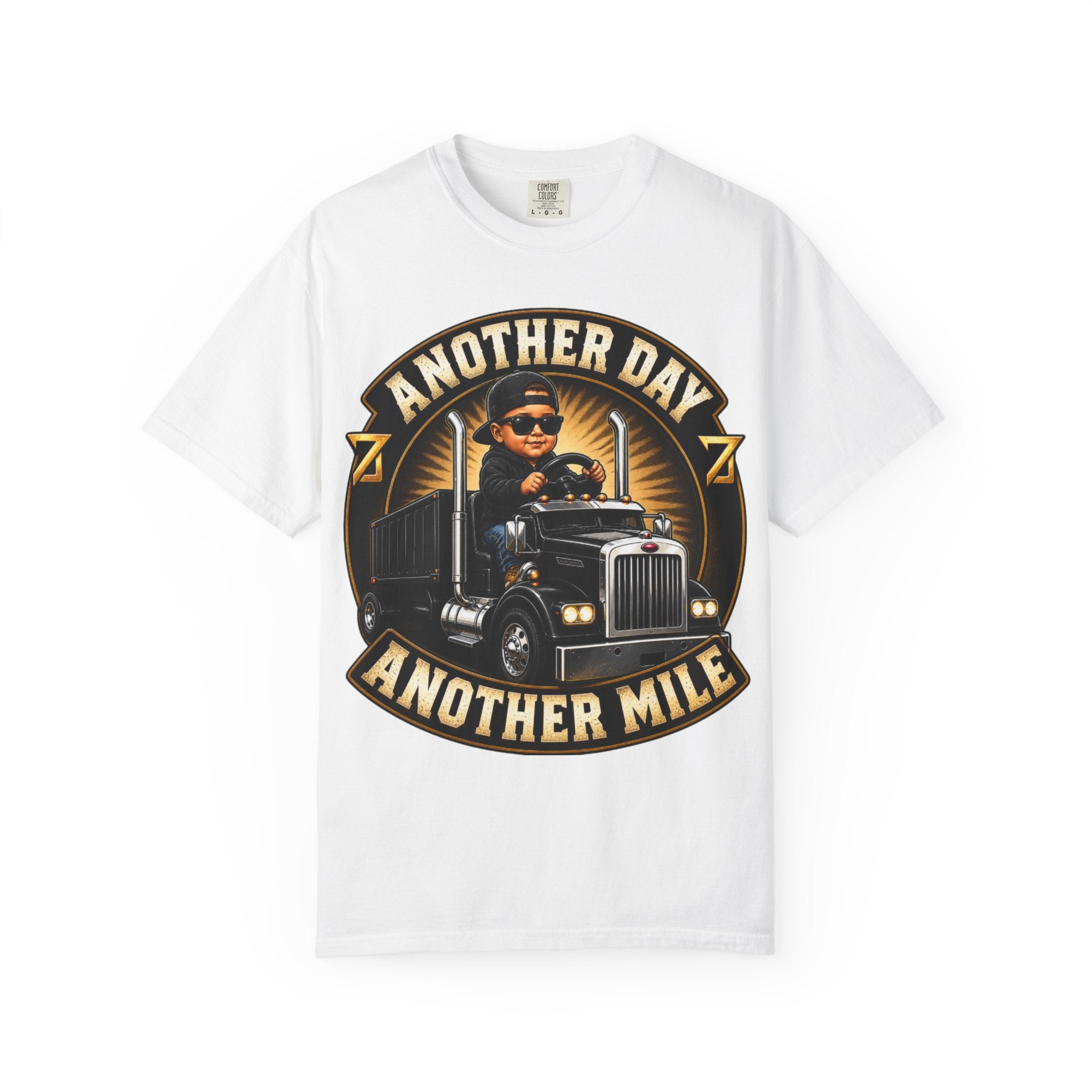 Another Day Another Mile trucker graphic T-Shirt | semi truck driver shirt