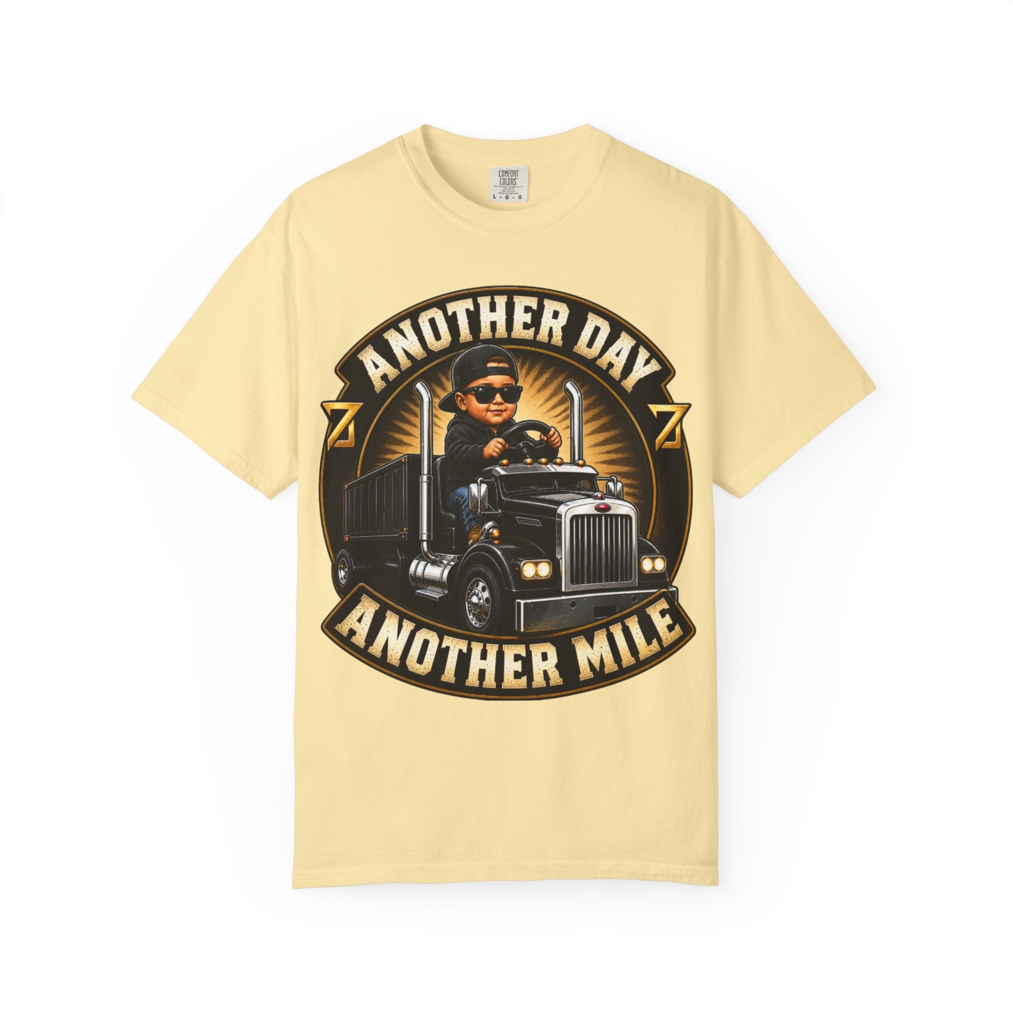 Another Day Another Mile trucker graphic T-Shirt | semi truck driver shirt