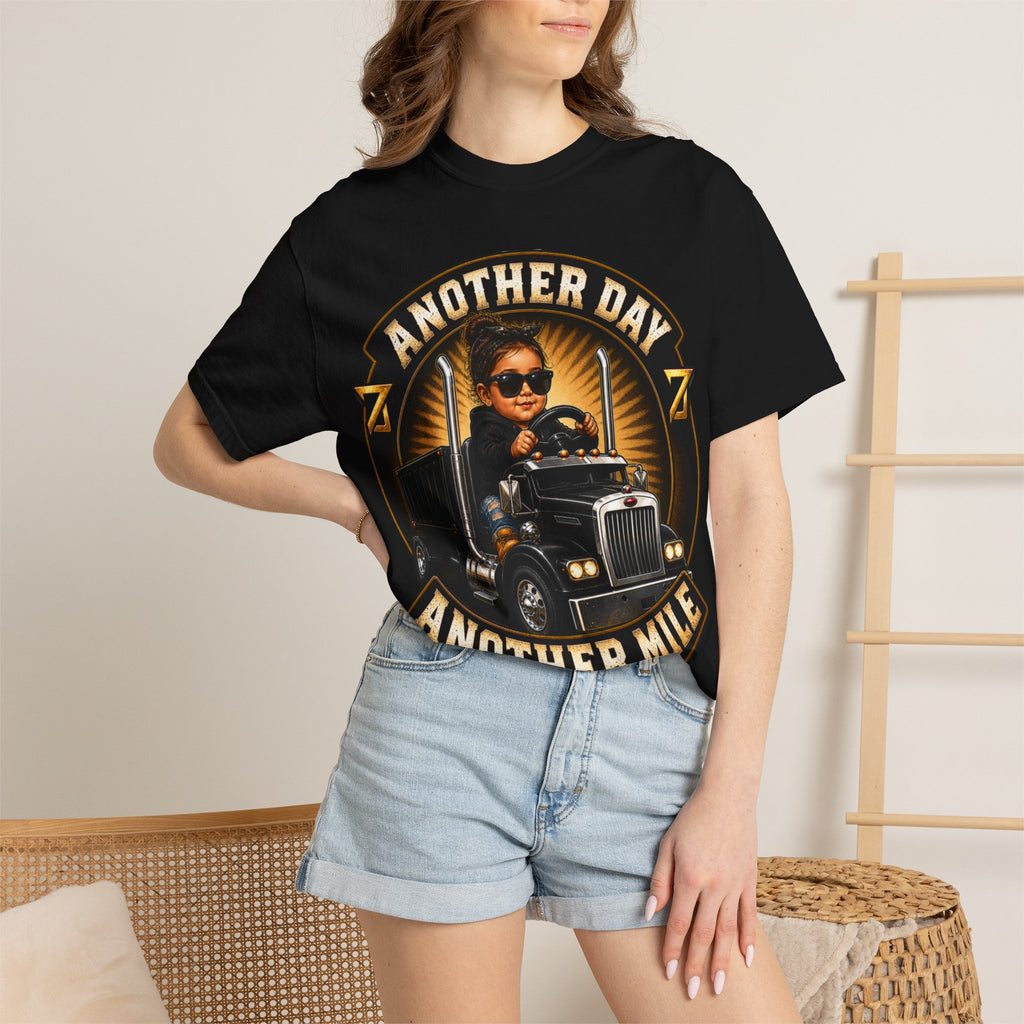 Another Day Another Mile trucker graphic T-shirt | Semi Truck Driver tee